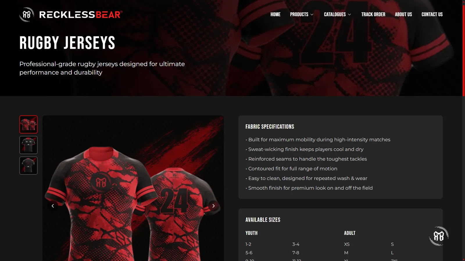 RecklessBear single product page